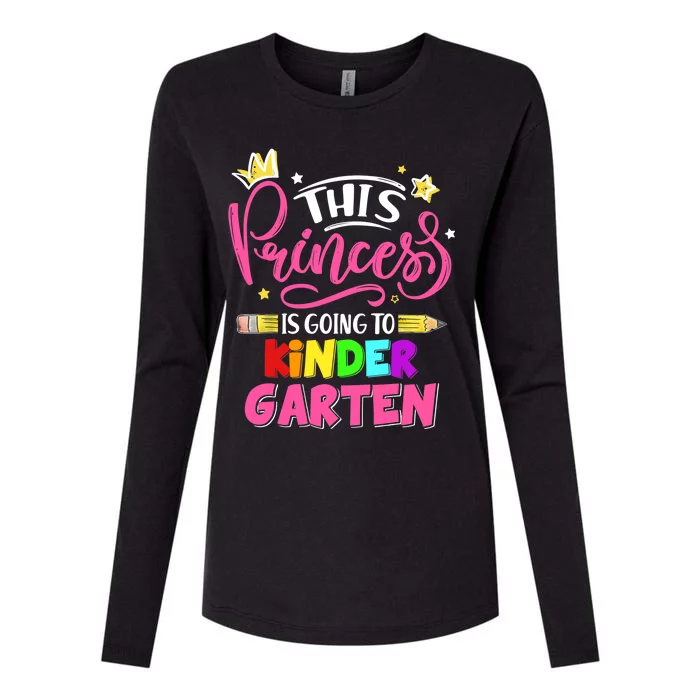 This Princess Is Going To Kindergarten Back To School Womens Cotton Relaxed Long Sleeve T-Shirt