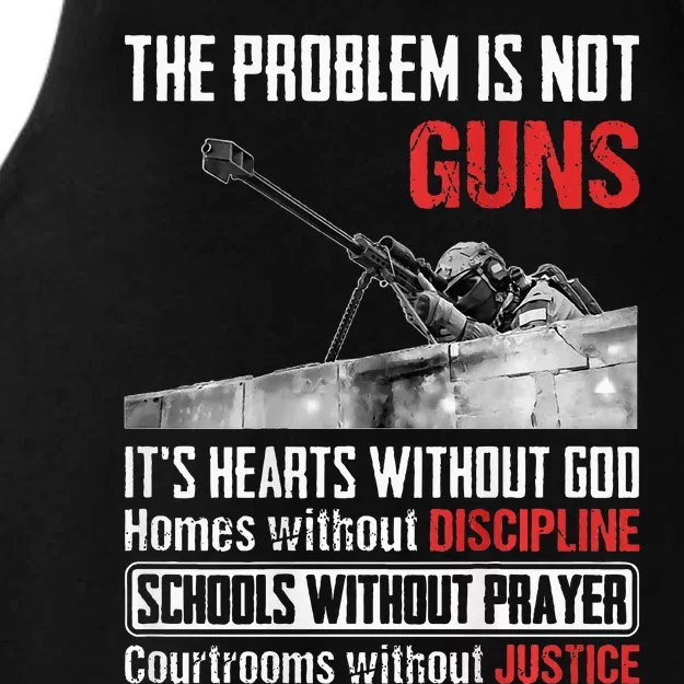 The Problem Is Not Guns ItS Hearts Without Ladies Tri-Blend Wicking Tank