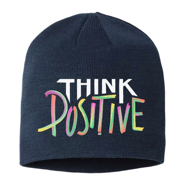 Think Positive Inspirational 8 1/2in Sustainable Knit Beanie