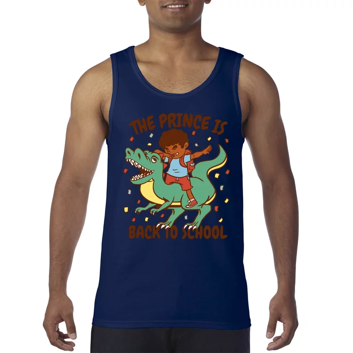 The Prince Is Back To School Dinosaur Dab Tank Top