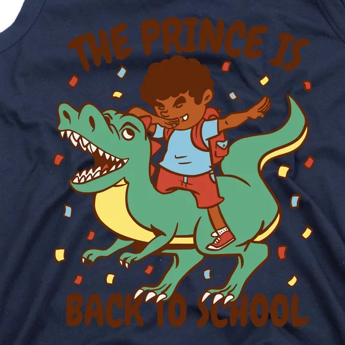 The Prince Is Back To School Dinosaur Dab Tank Top