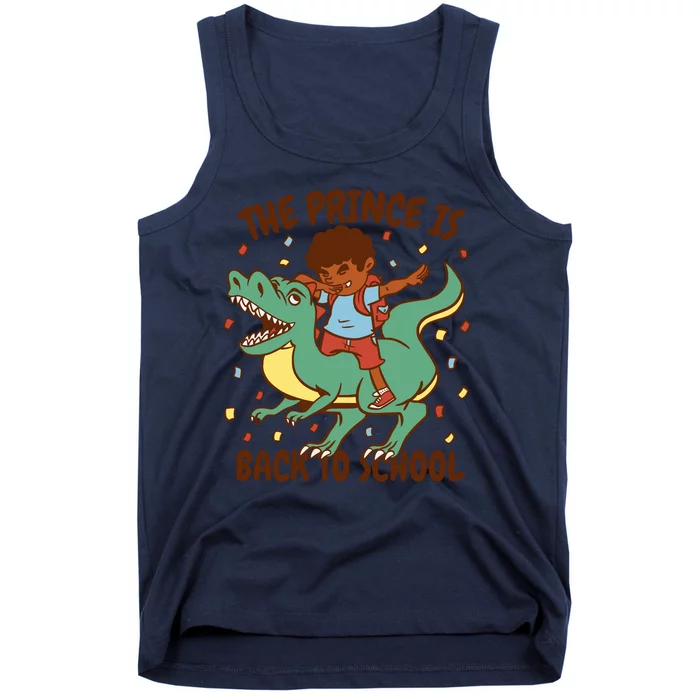 The Prince Is Back To School Dinosaur Dab Tank Top