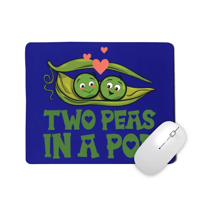 Two Peas In A Pod Valentines Day In Love Vegan Vegetables Gift Mousepad