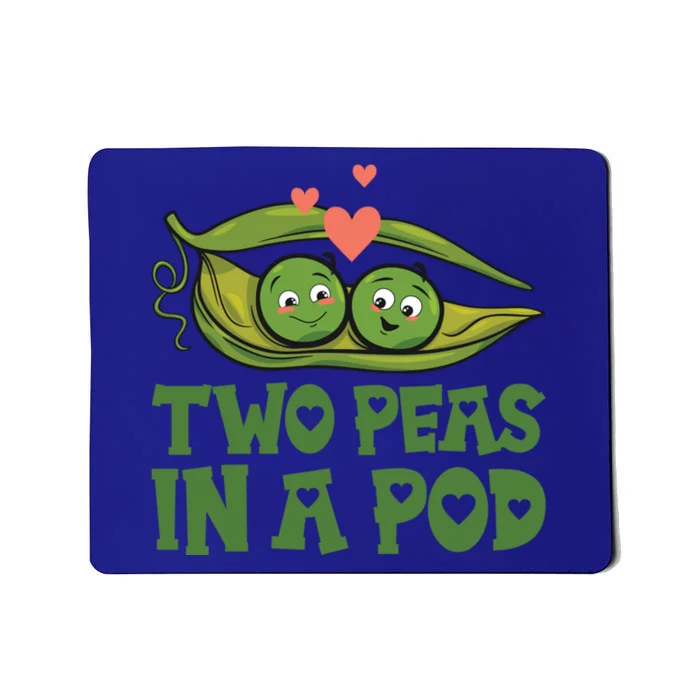 Two Peas In A Pod Valentines Day In Love Vegan Vegetables Gift Mousepad