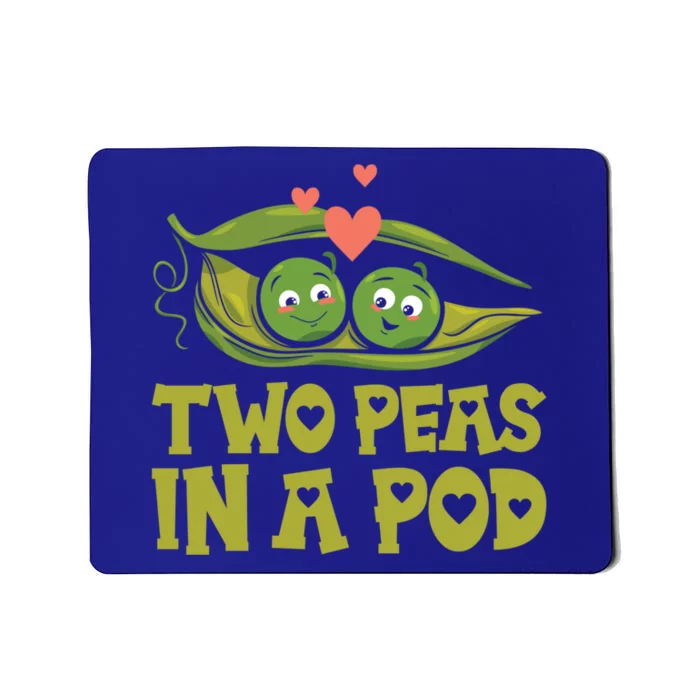 Two Peas In A Pod Valentines Day In Love Vegan Vegetables Cool Gift Mousepad