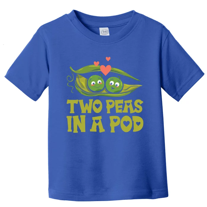 Two Peas In A Pod Valentines Day In Love Vegan Vegetables Cool Gift Toddler T-Shirt