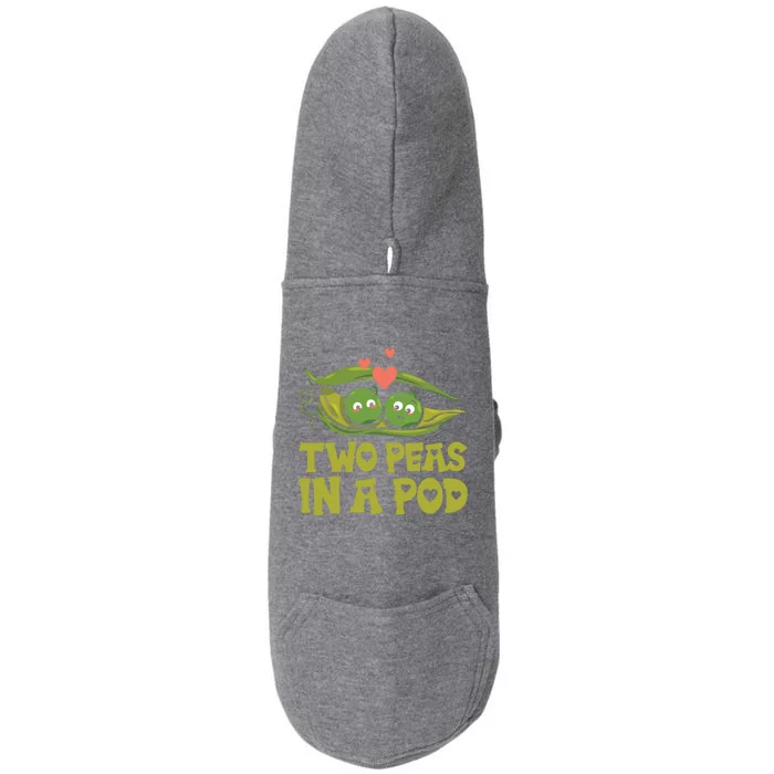 Two Peas In A Pod Valentines Day In Love Vegan Vegetables Cool Gift Doggie 3-End Fleece Hoodie