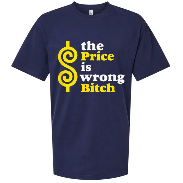 The price Is Wrong Bitch Sueded Cloud Jersey T-Shirt