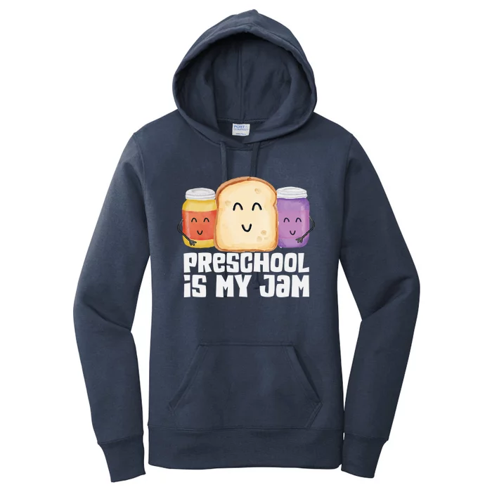 Team Preschool Is My Jam Rainbow PreK Teacher Student Gift Women's Pullover Hoodie