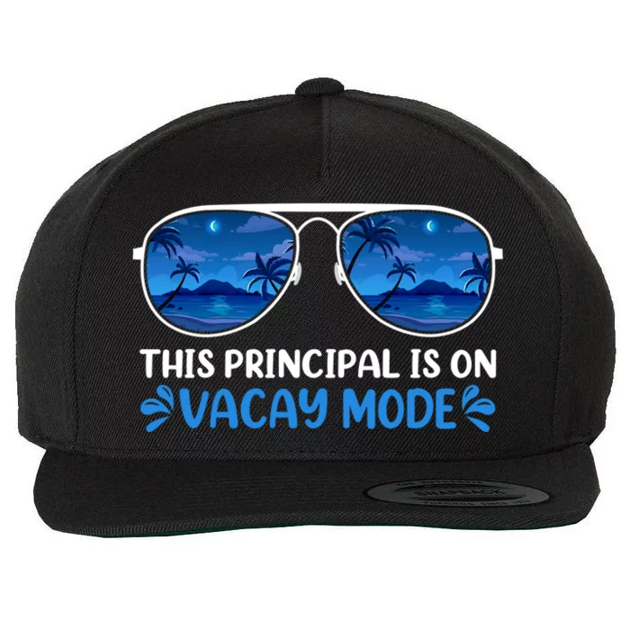 This Principal Is On Vacay Mode Beach Vacation Summer Gift Wool Snapback Cap