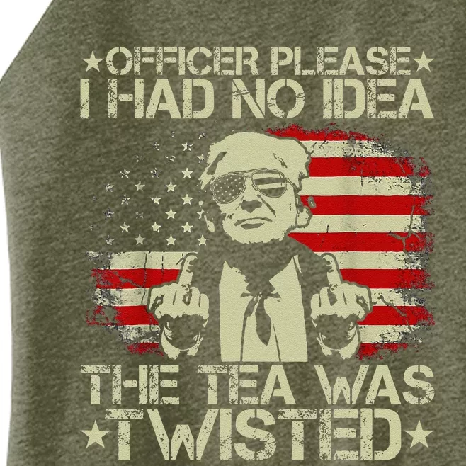 Trumpofficer Please I Had No Idea The Tea Was Twisted Women’s Perfect Tri Rocker Tank