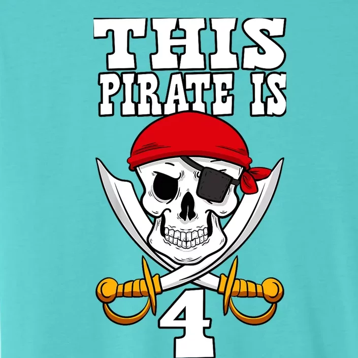 This Pirate Is 4 Pirate Themed 4th Birthday Party Boy ChromaSoft Performance T-Shirt