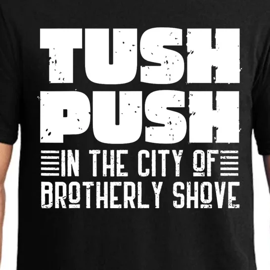 Tush Push In The City Of Brotherly Shove Funny Football Pajama Set