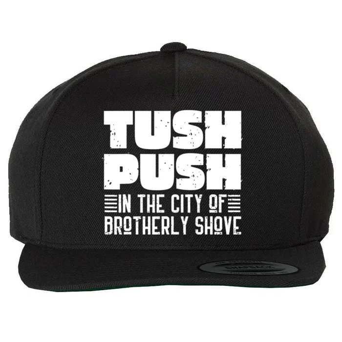 Tush Push In The City Of Brotherly Shove Funny Football Wool Snapback Cap