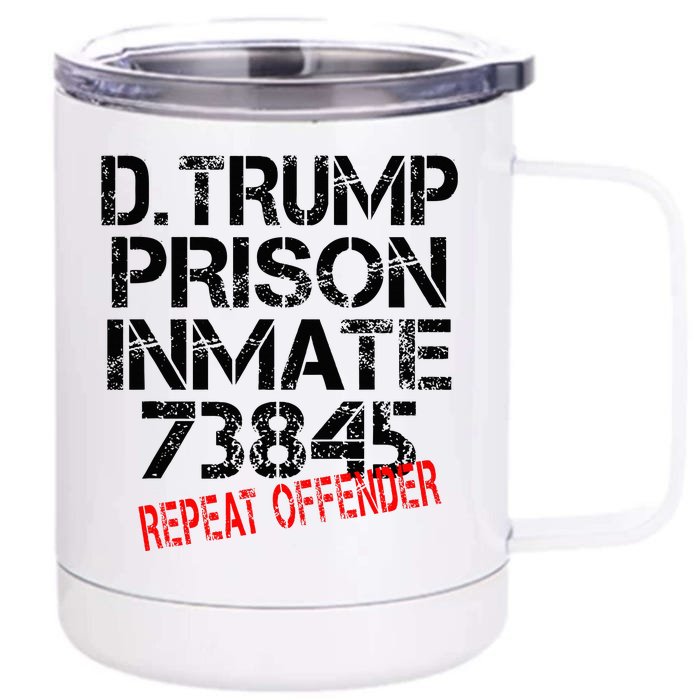 Trump Prisoner Inmate Front & Back 12oz Stainless Steel Tumbler Cup