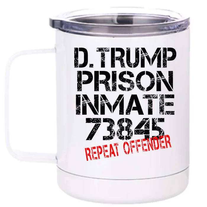 Trump Prisoner Inmate Front & Back 12oz Stainless Steel Tumbler Cup