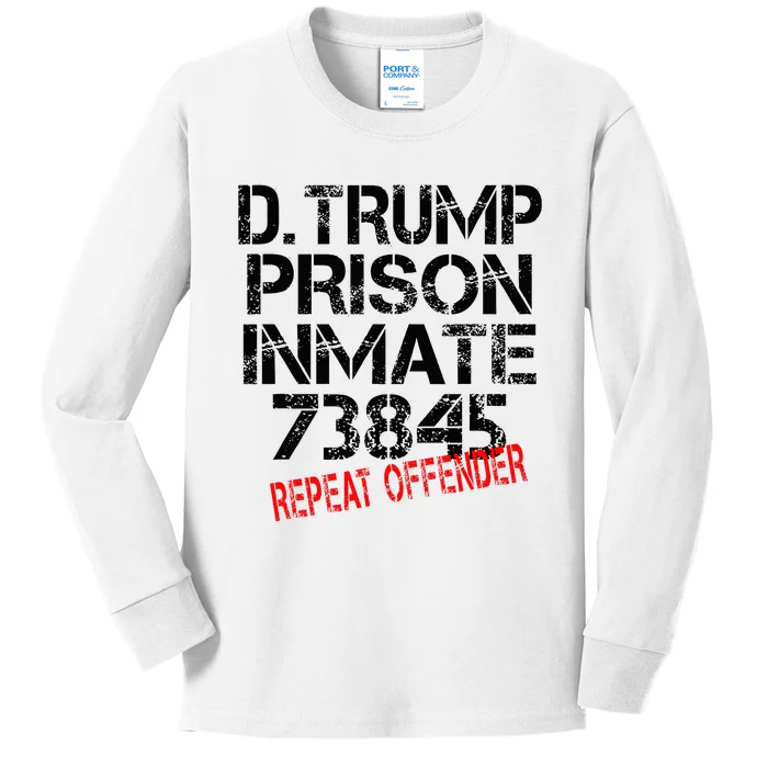 Trump Prisoner Inmate Kids Long Sleeve Shirt