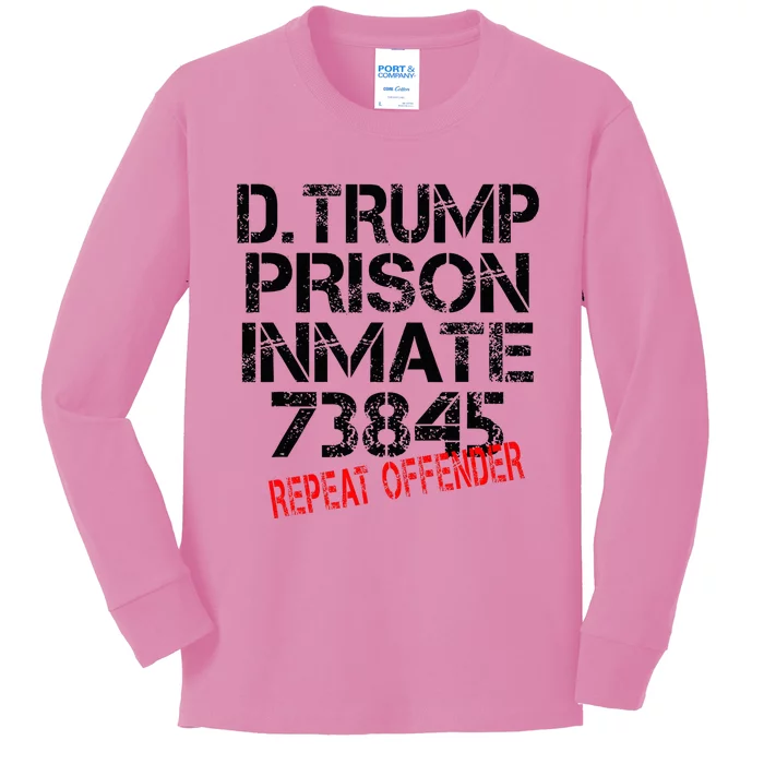 Trump Prisoner Inmate Kids Long Sleeve Shirt