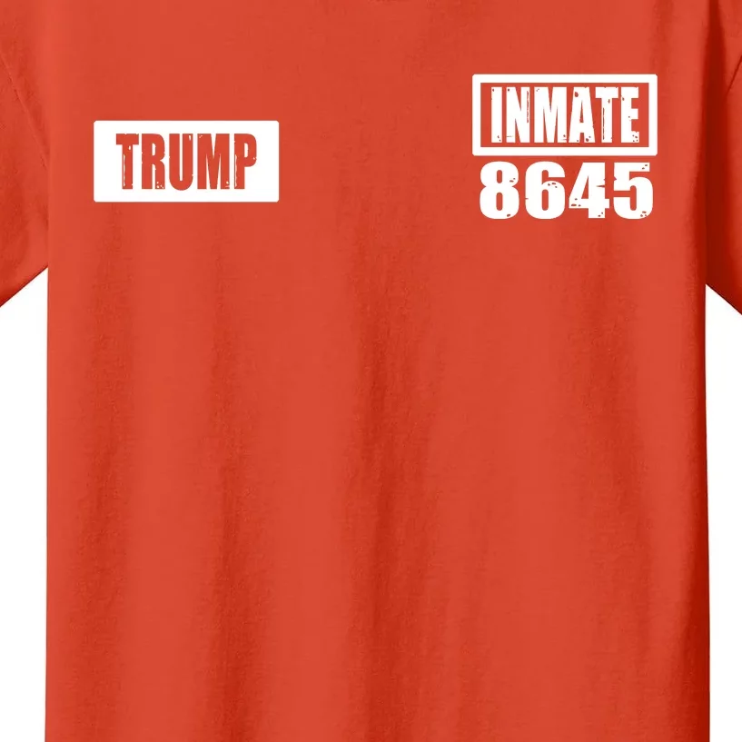 Trump Prison Jumpsuit Funny Halloween Trump Costume Kids T-Shirt