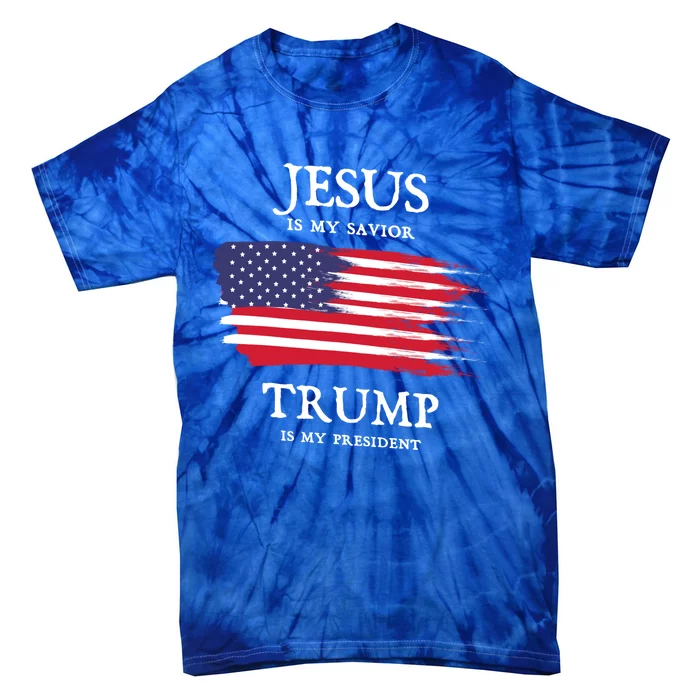 Trump President Jesus Savior Usa Meaningful Gift Tie-Dye T-Shirt