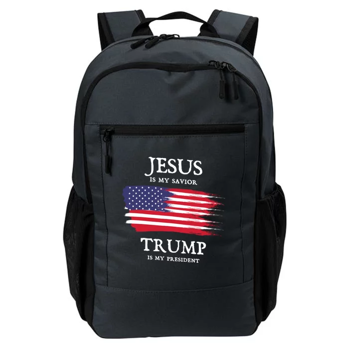 Trump President Jesus Savior Usa Meaningful Gift Daily Commute Backpack