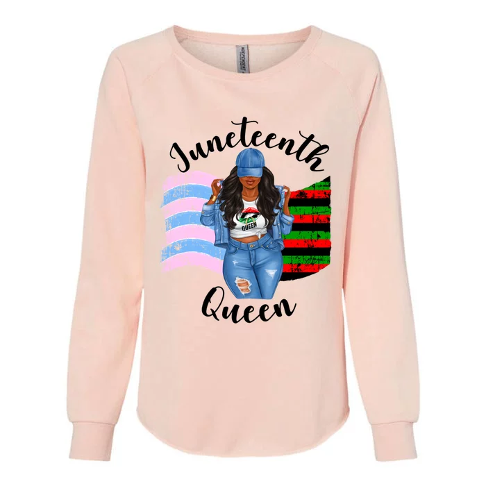 Transexual Pride Juneteenth Queen Black Mom Mamma Meaningful Gift Womens California Wash Sweatshirt