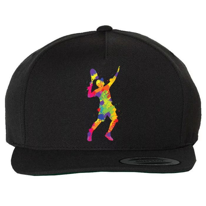 Tennis Player Kids Boy Wool Snapback Cap