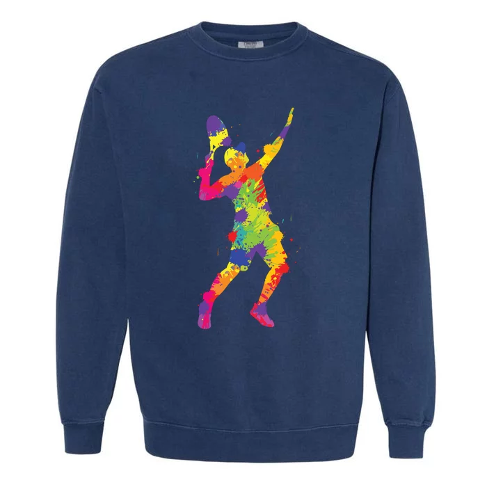 Tennis Player Kids Boy Garment-Dyed Sweatshirt