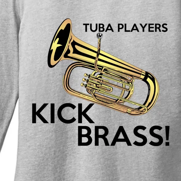 Tuba Players Kick Brass Womens CVC Long Sleeve Shirt