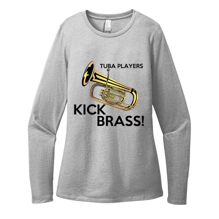 Tuba Players Kick Brass Womens CVC Long Sleeve Shirt