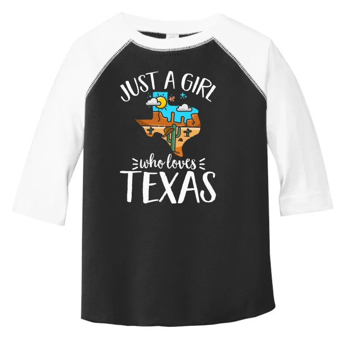 Texas Pride Kids Women Just A Who Loves Her Texas Toddler Fine Jersey T-Shirt