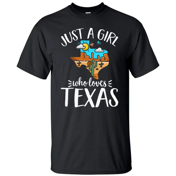 Texas Pride Kids Women Just A Who Loves Her Texas Tall T-Shirt