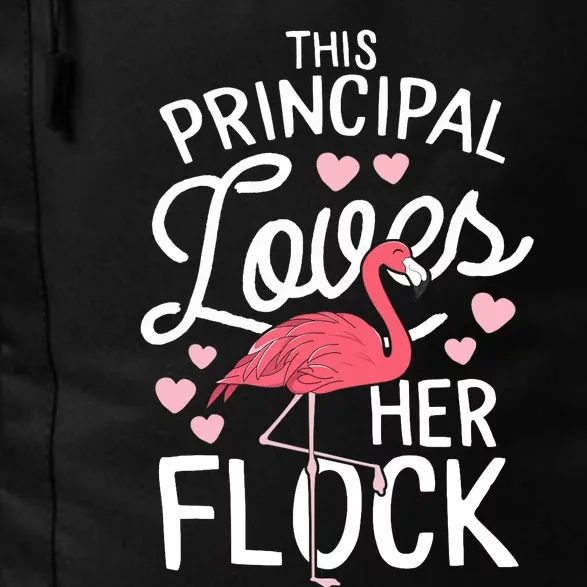 This Principal Loves Her Flock Flamingo Teacher School Gift Daily Commute Backpack