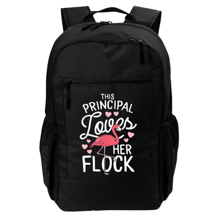 This Principal Loves Her Flock Flamingo Teacher School Gift Daily Commute Backpack