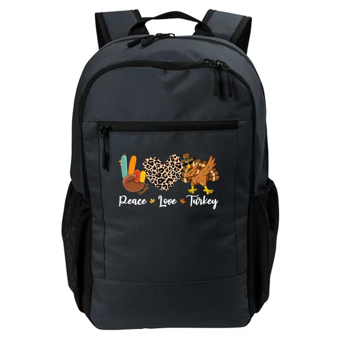 Thanksgiving Peace Love Turkey Dabbing Apparel Meaningful Gift Daily Commute Backpack