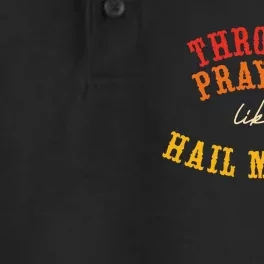 Throwin Prayers Like Hail Marys Retro Apparel Dry Zone Grid Performance Polo