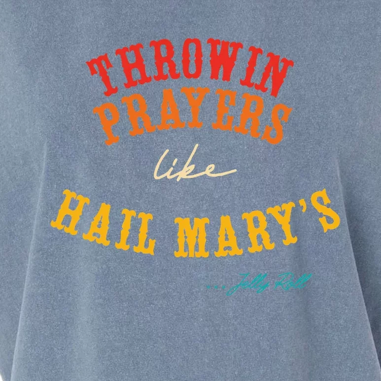 Throwin Prayers Like Hail Marys Retro Apparel Garment-Dyed Women's Muscle Tee