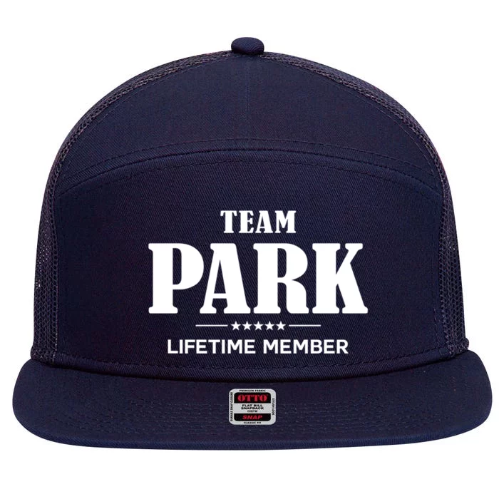 Team Park Lifetime Member Park Family Great Gift 7 Panel Mesh Trucker Snapback Hat