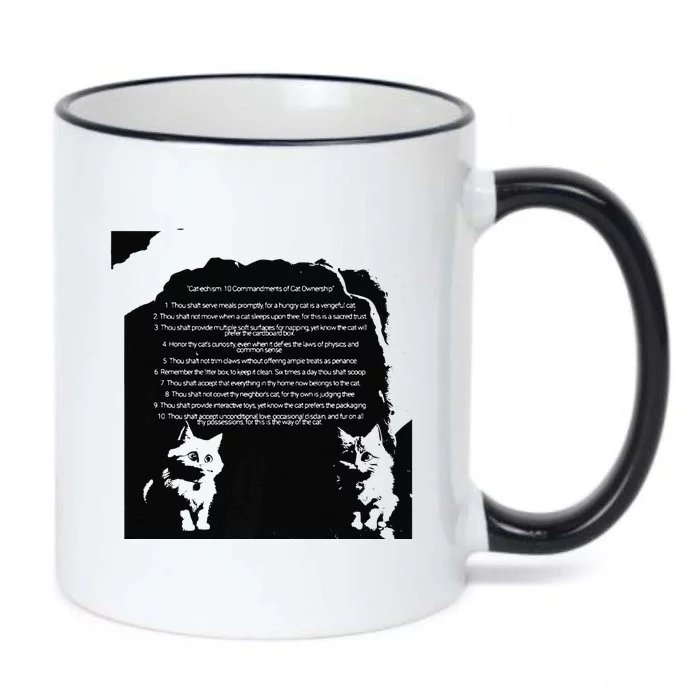 The Purrfect Laws For Any Devoted Cat Servant Premium Black Color Changing Mug