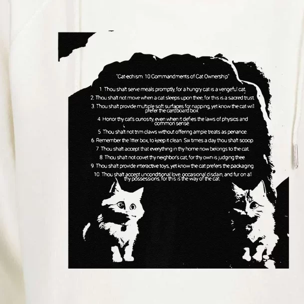 The Purrfect Laws For Any Devoted Cat Servant Premium Womens Funnel Neck Pullover Hood