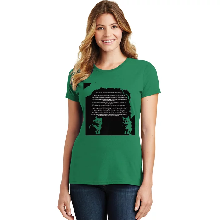 The Purrfect Laws For Any Devoted Cat Servant Premium Women's T-Shirt