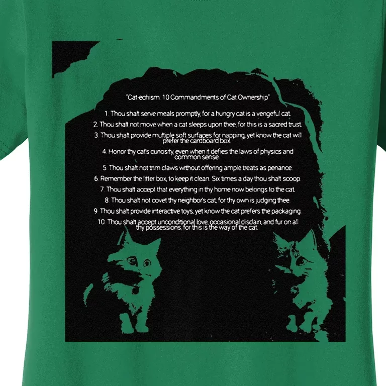 The Purrfect Laws For Any Devoted Cat Servant Premium Women's T-Shirt