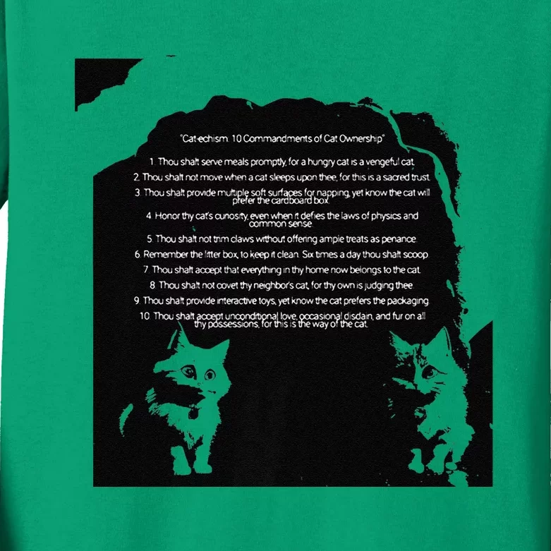 The Purrfect Laws For Any Devoted Cat Servant Premium Kids Long Sleeve Shirt