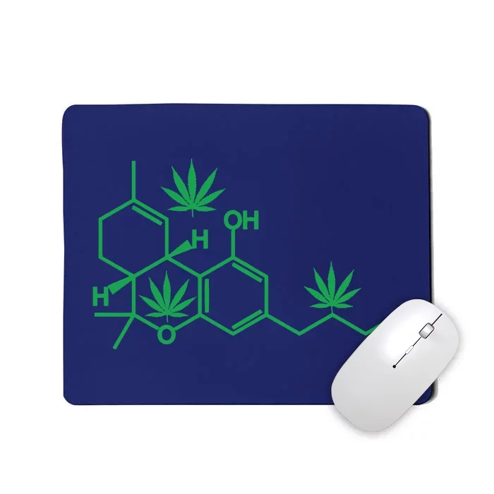 THC POT LEAF MOLECULE Mousepad