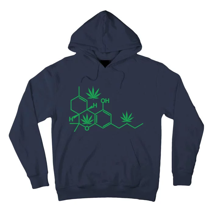 THC POT LEAF MOLECULE Tall Hoodie