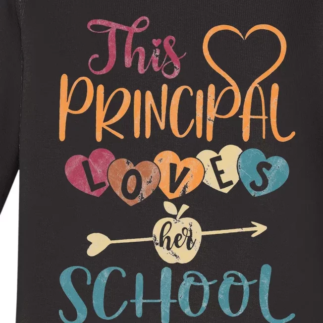 This Principal Loves Her School Teacher Funny Principal Baby Long Sleeve Bodysuit