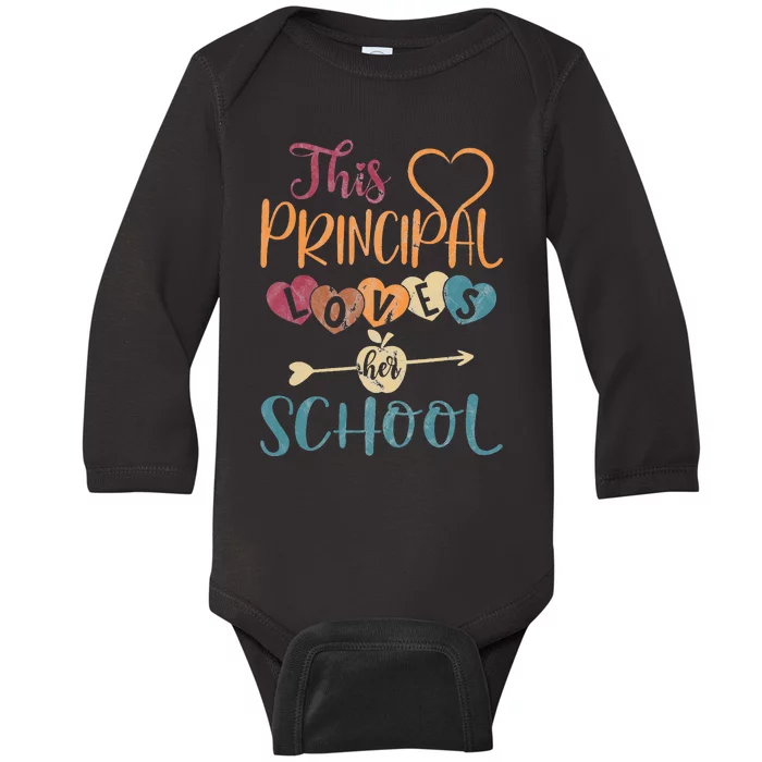 This Principal Loves Her School Teacher Funny Principal Baby Long Sleeve Bodysuit