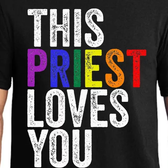 This Priest Loves You Pastor LGBTQ Pride Pajama Set