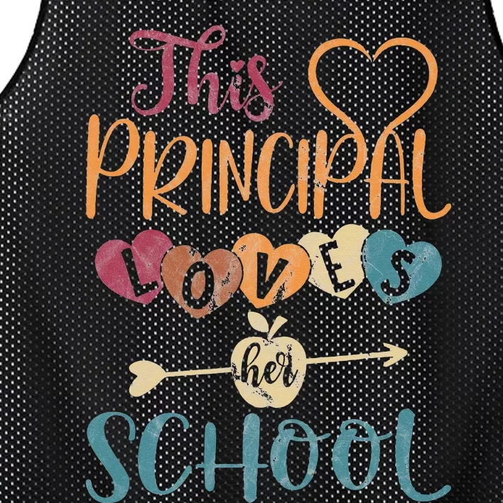 This Principal Loves Her School Teacher Funny Principal Mesh Reversible Basketball Jersey Tank