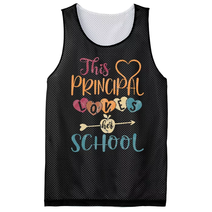 This Principal Loves Her School Teacher Funny Principal Mesh Reversible Basketball Jersey Tank